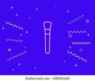 Happy style Tassel for blush icon. Elements of Beauty, make up, cosmetics