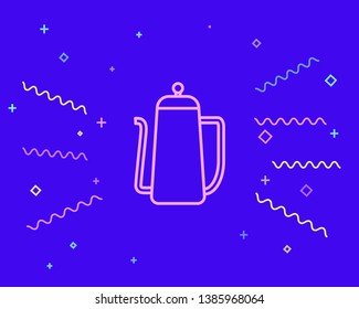 Happy style Teapot icon. Drinks sign symbol