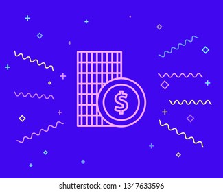 Happy style Vector design dollar coins icon
