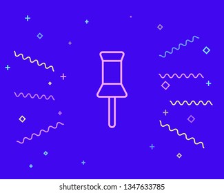 Happy style Vector Push pin icon