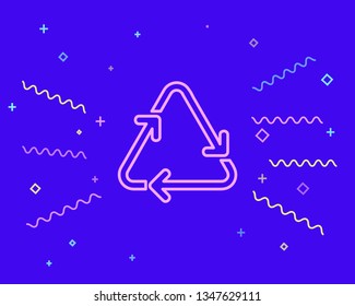 Happy style The waste processing icon. Bio symbol.