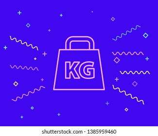 Happy style Weight vector icon. Mass symbol for your design