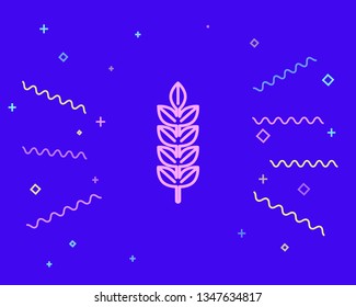 Happy style Wheat vector icon. Agriculture vector icon sign.