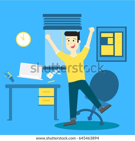 Happy and Succesful Man