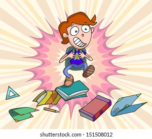Happy successful student.