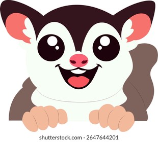 Happy Sugar Glider Cartoon Image