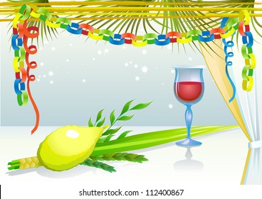 Happy Sukkot with glass of wine