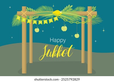 Happy Sukkoth, Hebrew fest. Lulav, etrog, sukkah 