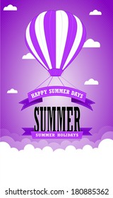 Happy summer background balloon, Vector illustration