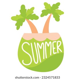 happy Summer beach vacation element background