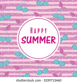 Happy summer concept card