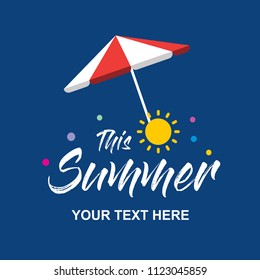 Happy Summer day card with creative design vector
