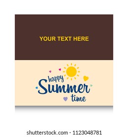 Happy Summer day card with creative design vector