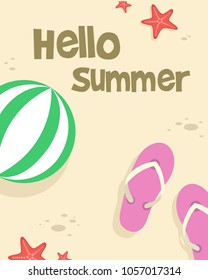 Happy summer day poster style