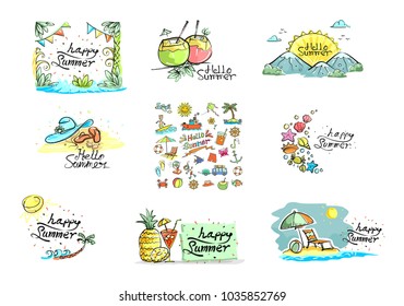 Happy summer doodle