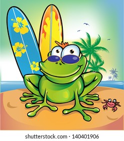 happy summer frog