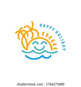 happy summer holiday, nature beach. island
