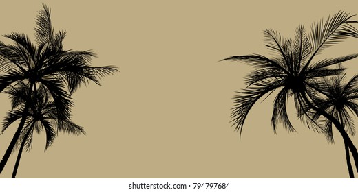 happy summer holidays, palm trees on colorful background, coconut tree flat icon for vacation apps and websites.