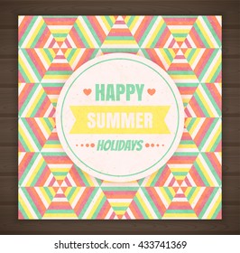 Happy summer holidays. Vector illustration