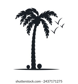 Fröhlicher Sommer am Strand. Bearbeitbare, in der Größe veränderbare Vektorgrafik.