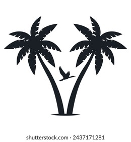 Happy summer on the beach. Editable, resizable, vector illustration.