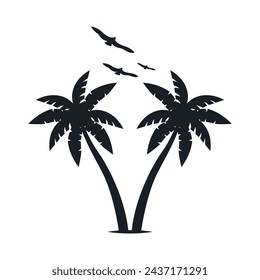 Happy summer on the beach. Editable, resizable, vector illustration.