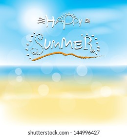  Spring Summer Watercolor Ocean Background Shining Stock Vector (Royalty ...