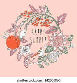 Happy Summer Print Design