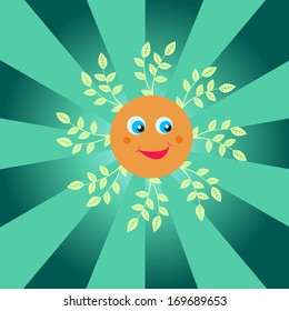 happy summer sun Smiling Happy sun