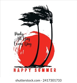Happy summer t shirt design