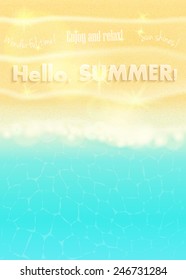 Happy summer time background. Vector EPS10.