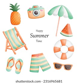 happy summer time vector illustration