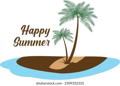 Vector de diseño de camisetas de verano feliz