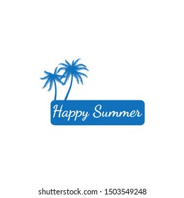 Happy summer vacation poster design.