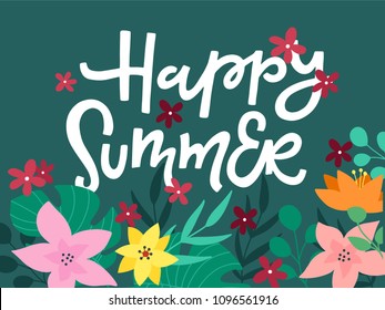 Happy Summer! Vector summer card 