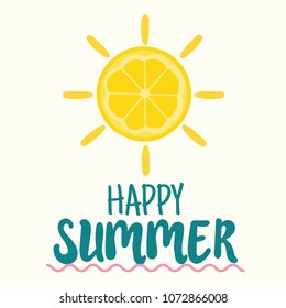 Happy summer vector illustration