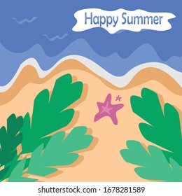 Happy summer vector illustration design