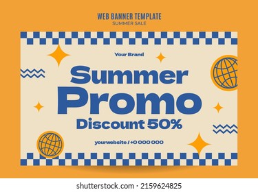 Happy Summer Vibes Web Banner for Social Media Poster, banner, space area and background