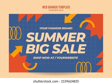 Happy Summer Vibes Web Banner for Social Media Poster, banner, space area and background