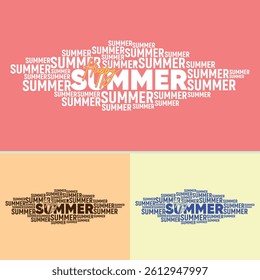 Happy Summer Word Cloud Image text