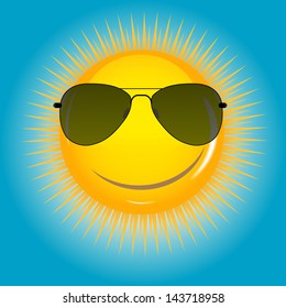 Happy Sun  background vector illustration