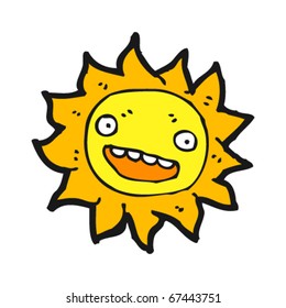 happy sun cartoon