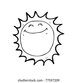 happy sun cartoon