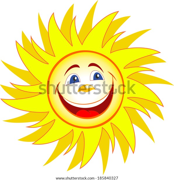 Happy Sun Cartoon Stock Vector Royalty Free 185840327 Shutterstock