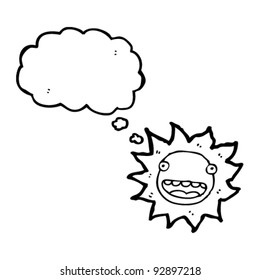 personaje de dibujos animados del sol feliz