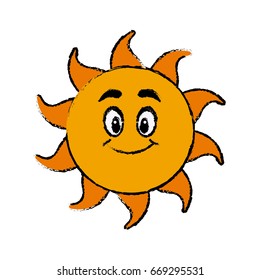 Happy Sun Cartoon Mascot Character Stock Vector (Royalty Free ...