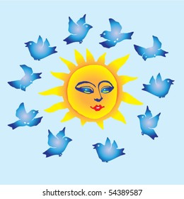 happy Sun colored