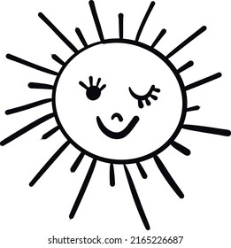 Happy Sun Vector Illustration Clipart Icon Stock Vector (Royalty Free ...