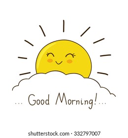 Happy sun wishes you good morning