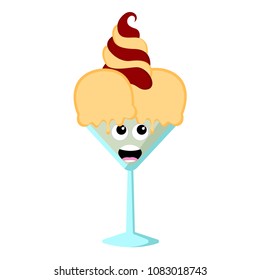 Happy sundae emoticon